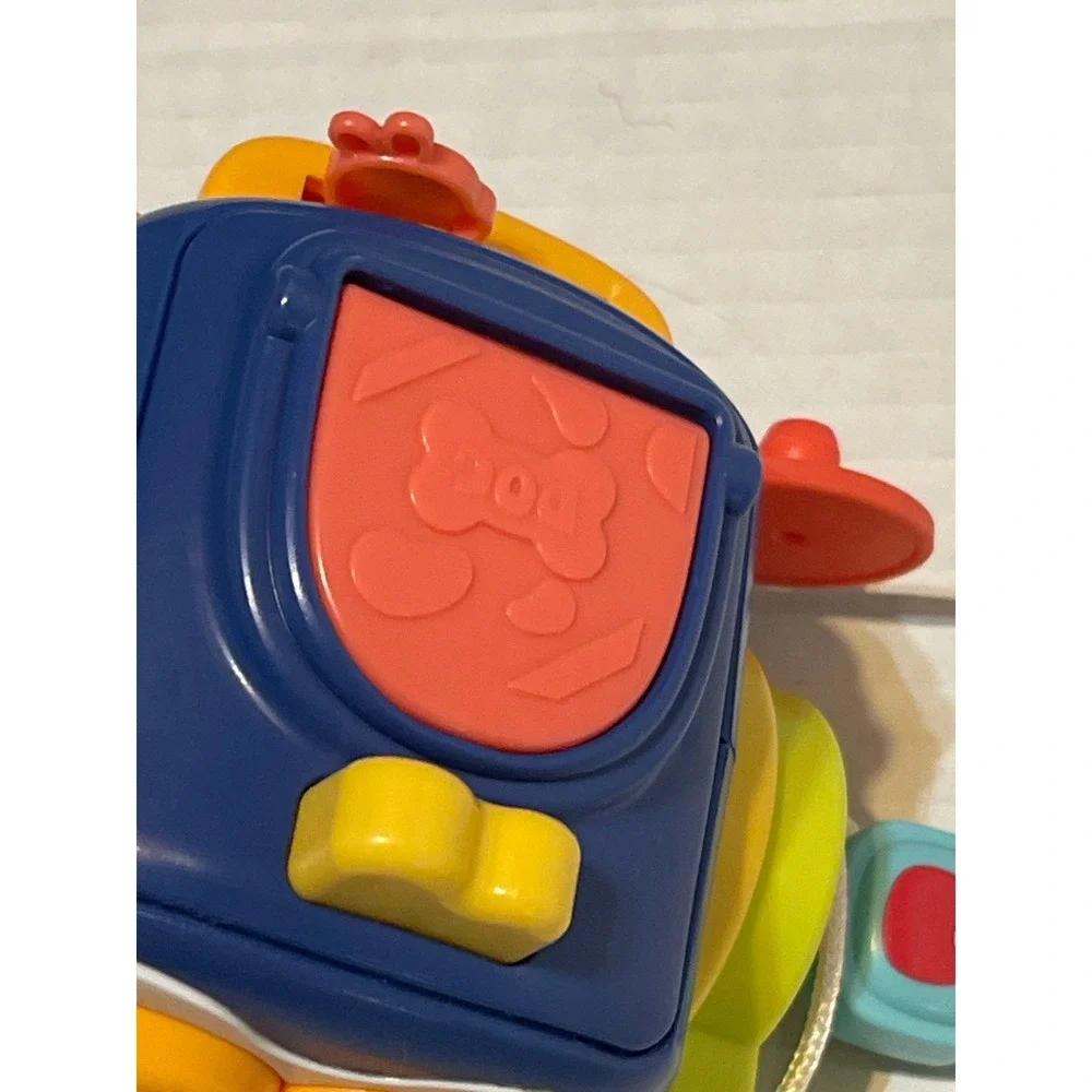 Unbranded Activity Cube‎ Toy Kids Blue Plastic Sensory Busy Box Motor Skills Fun